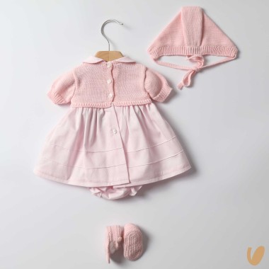 Completo nascita in filo e piquè di cotone Set Nascita e Uscita Clinica