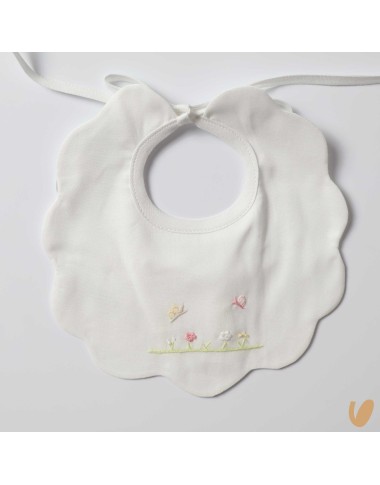 Hand embroidered bavetta