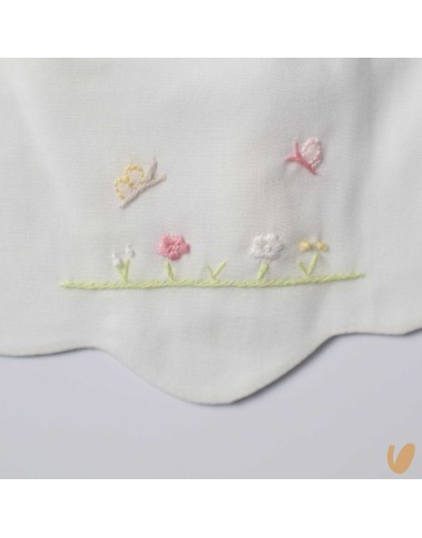 Hand embroidered bavetta
