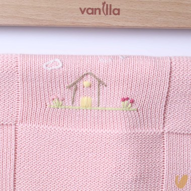 Coperta in filo di cotone ricamata Coperte e Lenzuola