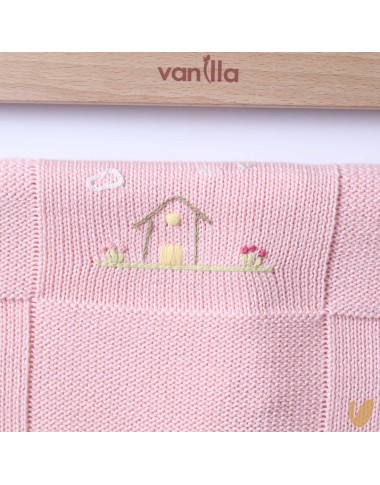 Coperta in filo di cotone ricamata Coperte e Lenzuola