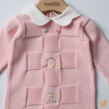 Completo nascita in filo ricamato Set Nascita e Uscita Clinica