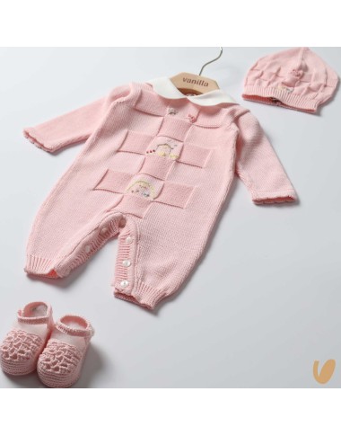 Completo nascita in filo ricamato Set Nascita e Uscita Clinica