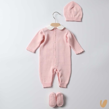 Completo nascita in filo ricamato Set Nascita e Uscita Clinica