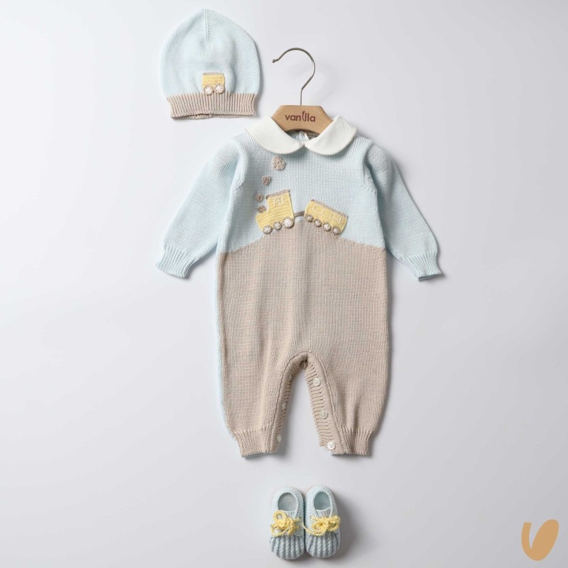 Completo nascita in filo Trenino Set Nascita e Uscita Clinica