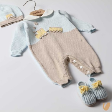 Completo nascita in filo Trenino Set Nascita e Uscita Clinica