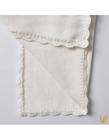 Coperta in filo di cotone ricamo roselline Coperte e Lenzuola