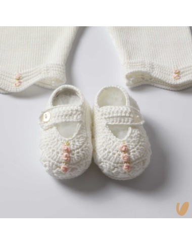 Completo nascita in filo ricamato Set Nascita e Uscita Clinica