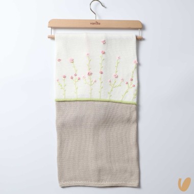 Coperta in filo di cotone ricamata Coperte e Lenzuola