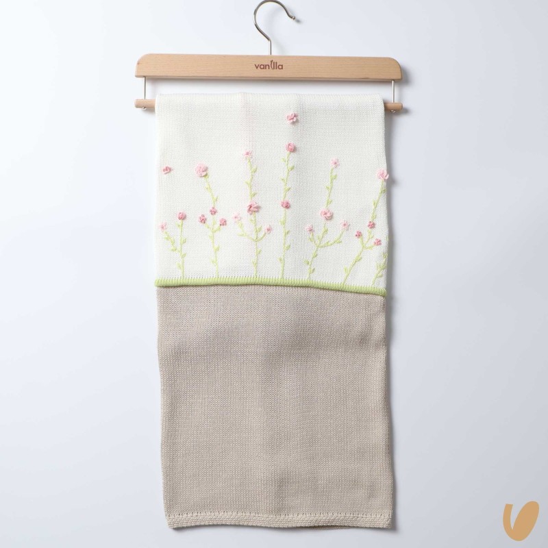 Coperta in filo di cotone ricamata Coperte e Lenzuola