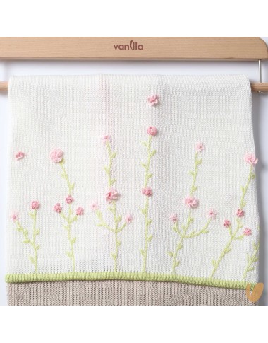 Coperta in filo di cotone ricamata Coperte e Lenzuola