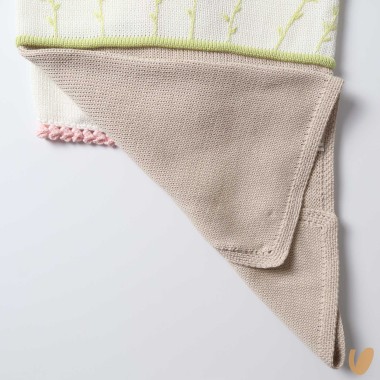 Coperta in filo di cotone ricamata Coperte e Lenzuola