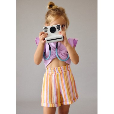 Completo blusa e short righe Completo