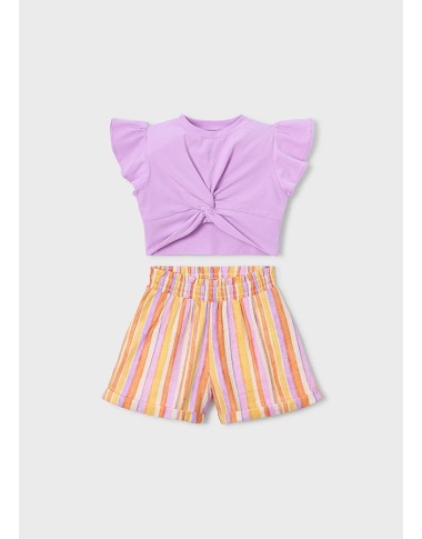 Completo blusa e short righe Completo