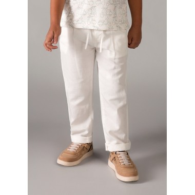 Pantalone misto lino relaxed        Pantaloni