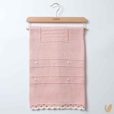 Coperta in filo di cotone ricamata Coperte e Lenzuola