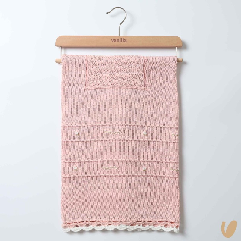 Coperta in filo di cotone ricamata Coperte e Lenzuola