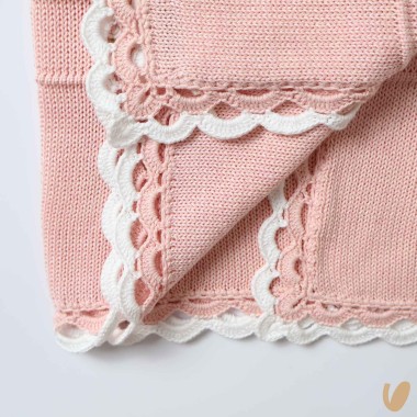 Coperta in filo di cotone ricamata Coperte e Lenzuola