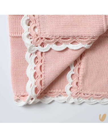 Coperta in filo di cotone ricamata Coperte e Lenzuola