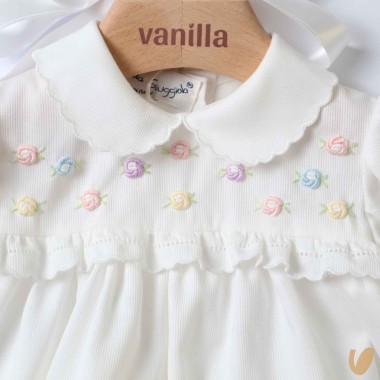 Completo nascita in piquè roselline Set Nascita e Uscita Clinica