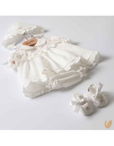 Completo nascita in piquè roselline Set Nascita e Uscita Clinica