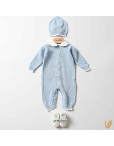 Completo nascita in filo rombi e nodo d'amore Set Nascita e Uscita Clinica