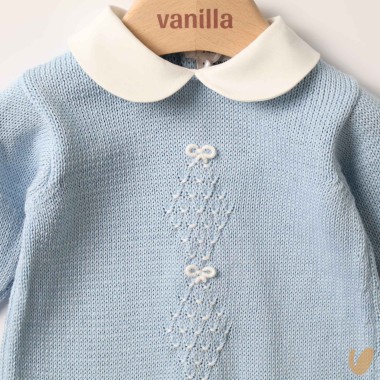 Completo nascita in filo rombi e nodo d'amore Set Nascita e Uscita Clinica