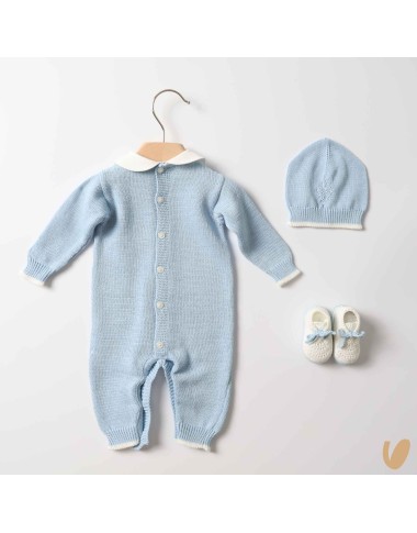 Completo nascita in filo rombi e nodo d'amore Set Nascita e Uscita Clinica