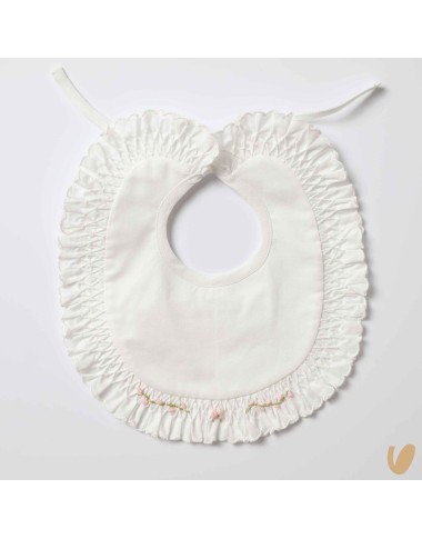 Hand embroidered bavetta