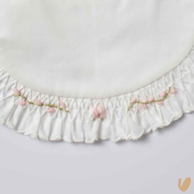 Bavetta ricamata a mano Mussole e Bavette