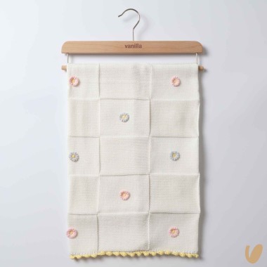 Coperta in filo di cotone con fiori Coperte e Lenzuola