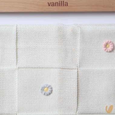 Coperta in filo di cotone con fiori Coperte e Lenzuola