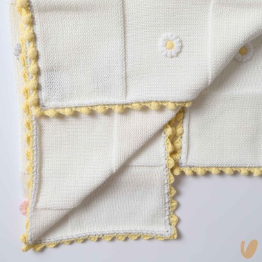 Coperta in filo di cotone con fiori Coperte e Lenzuola