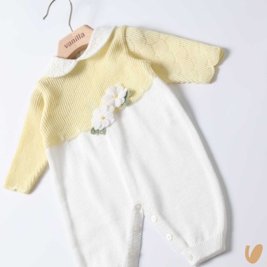 Tutina in filo margherite Set Nascita e Uscita Clinica