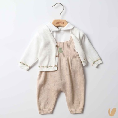 Completo nascita in filo di cotone Completo e Pagliaccetto