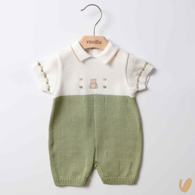 Pagliaccetto nascita in filo di cotone Completo e Pagliaccetto