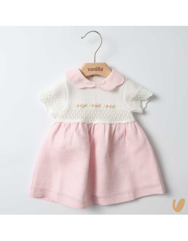 ROSELLINE embroidered linen dress