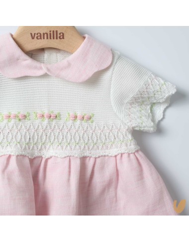 ROSELLINE embroidered linen dress