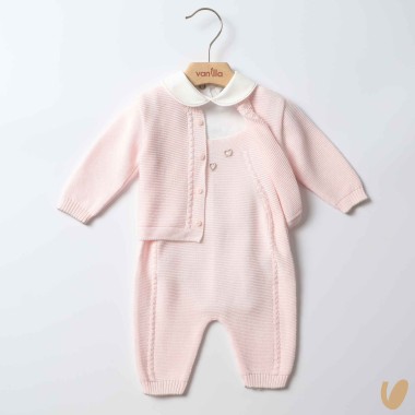 Completo in filo cuoricini Completo e Pagliaccetto