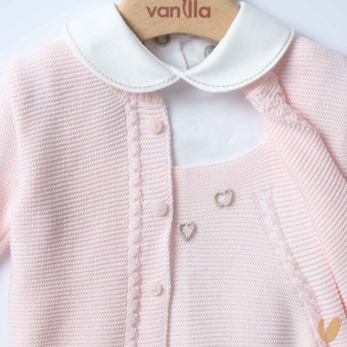 Completo in filo cuoricini Completo e Pagliaccetto