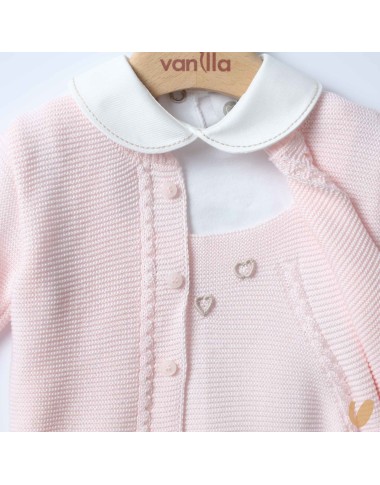 Completo in filo cuoricini Completo e Pagliaccetto