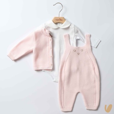 Completo in filo cuoricini Completo e Pagliaccetto