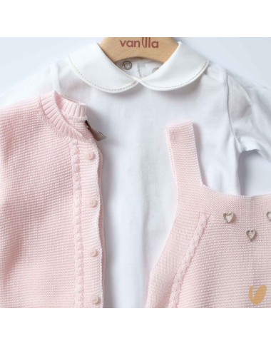 Completo in filo cuoricini Completo e Pagliaccetto