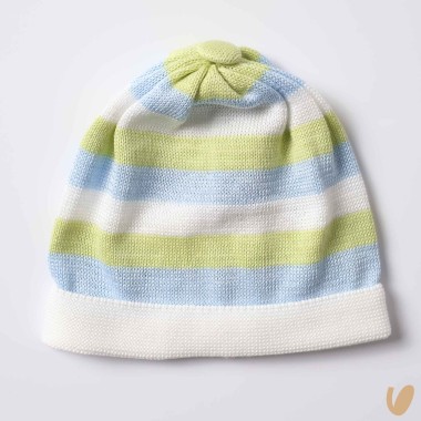 Cappello in filo righe Cappello e Babbucce