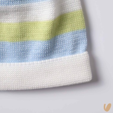 Cappello in filo righe Cappello e Babbucce