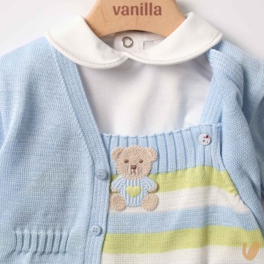 Completo nascita in filo di cotone Completo e Pagliaccetto