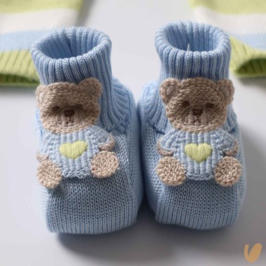 Completo nascita in filo di cotone Completo e Pagliaccetto