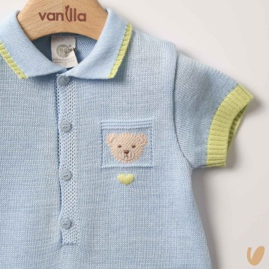 Pagliaccetto e scarpe nascita in filo di cotone Completo e Pagliaccetto