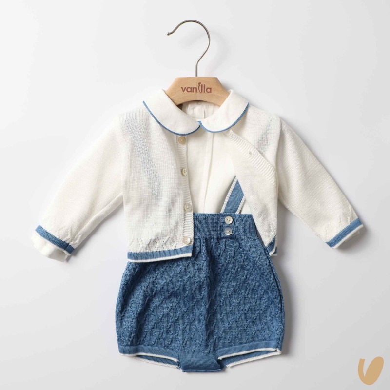 Completo nascita in filo di cotone Completo e Pagliaccetto