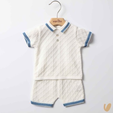 Completo nascita in filo di cotone Completo e Pagliaccetto